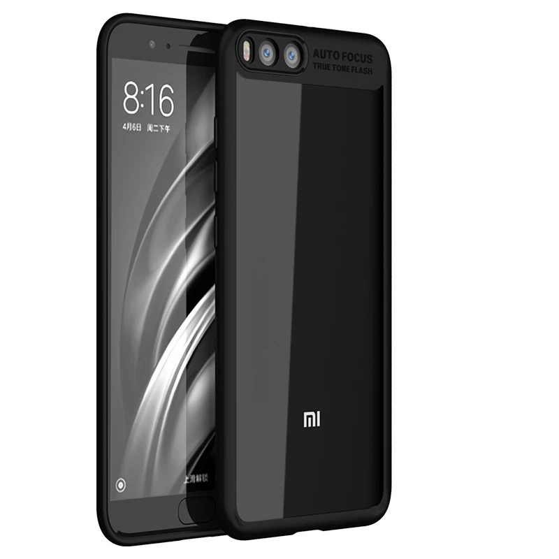 Чехол для xiaomi mi6, чехол для xiaomi 6, прозрачный чехол-накладка из силикона и поликарбоната+ ТПУ, чехол s MOFi, чехол для xiaomi mi 6, синие аксессуары - Цвет: black