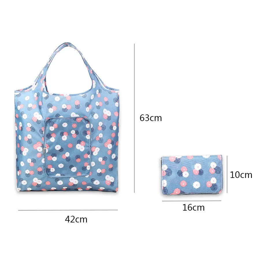 Новые цветочные Складные хозяйственные сумки многоразовые складные продуктовые нейлоновые эко-сумки