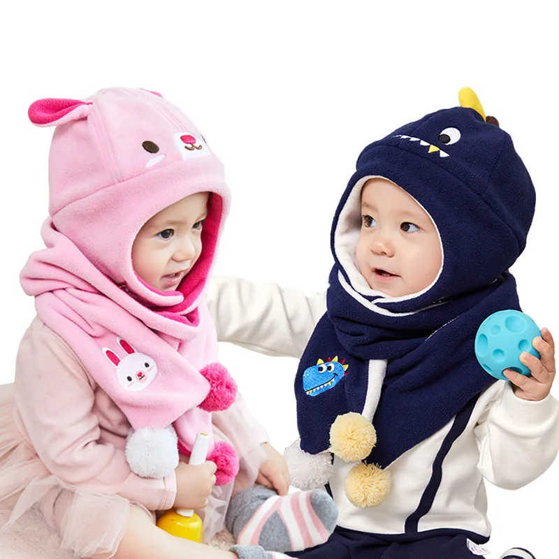 

2018 New Style Winter Baby Hat Scarf Set For Kids Girls Hat Scarf Boy Cap Baby Beanies Caps Toddlers Kids Hats Scarf