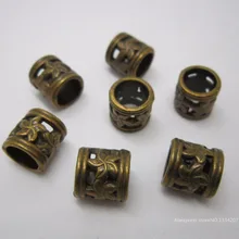 5 шт-10 шт античная бронза Руна викингов волос оплетка страшный дредлок бусины манжеты кольца трубка аксессуары приблизительно 7,8 мм отверстие