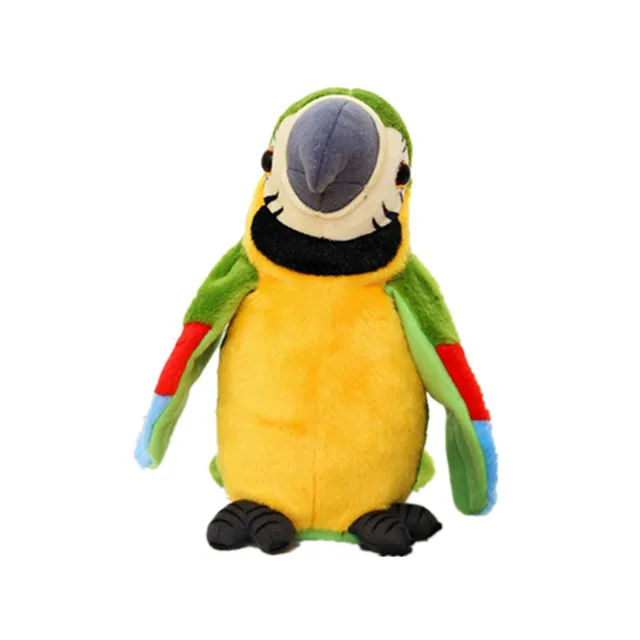 Dropshipping 3colors Stuffed Plush Parrot Speak Talking Record Cute