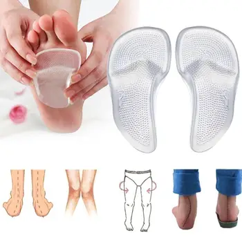 

1 Pair Silicone Gel High Heels Arch Support Shoe Inserts Pad Orthopedic Orthotics Flat Foot Correct Shoe Insole Shock-Absorbant