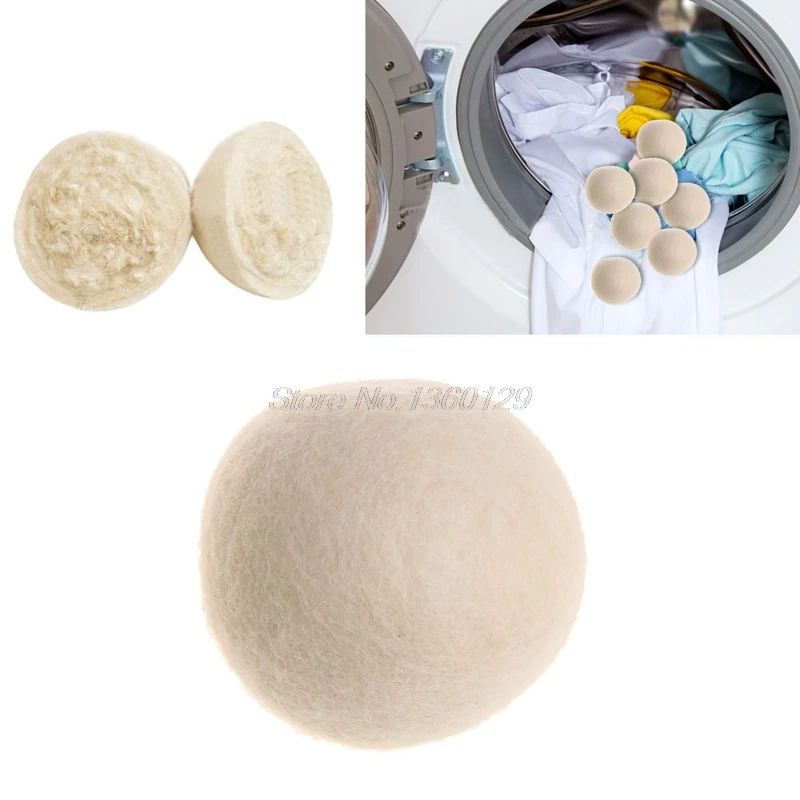 

1Pc 6cm 7cm Wool Dryer Balls Drying Fabric Softer Luandry Home Washing Ball