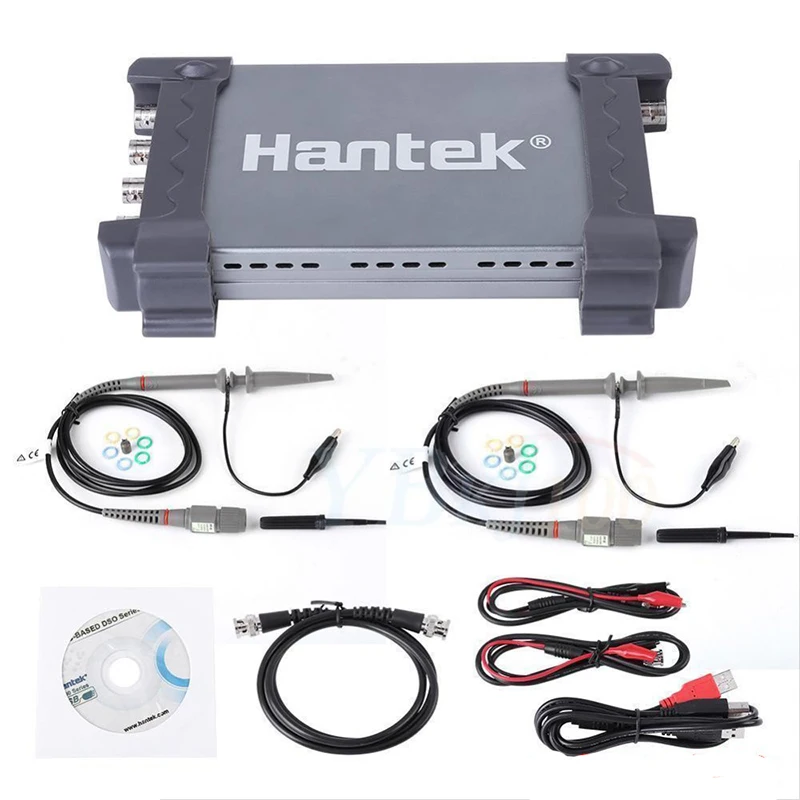 Hantek 6204BD цифровой осциллограф 4 канала 200 МГц Ручной USB PC Osciloscopio + 25 генератор
