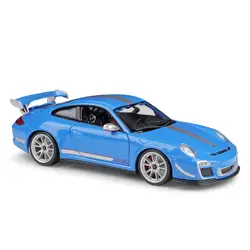 Bburago 1:18 Race 911 GT3 RS 4,0 Синий литой модельный автомобиль