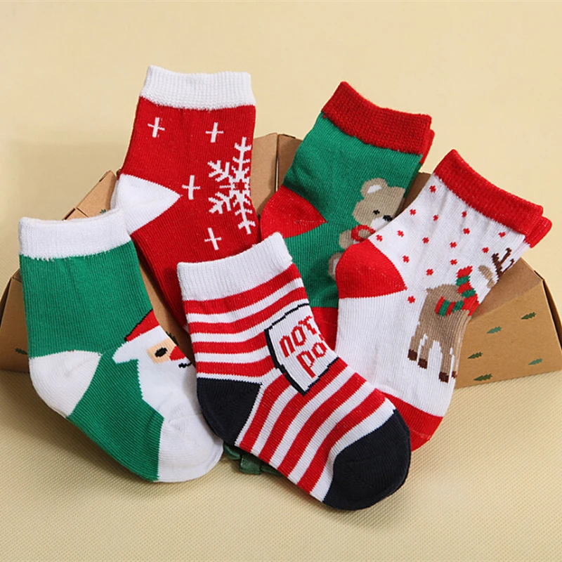 Winter Newborn Baby Boy Sock Christmas Themed Cartoon Cotton Girl Socks ...