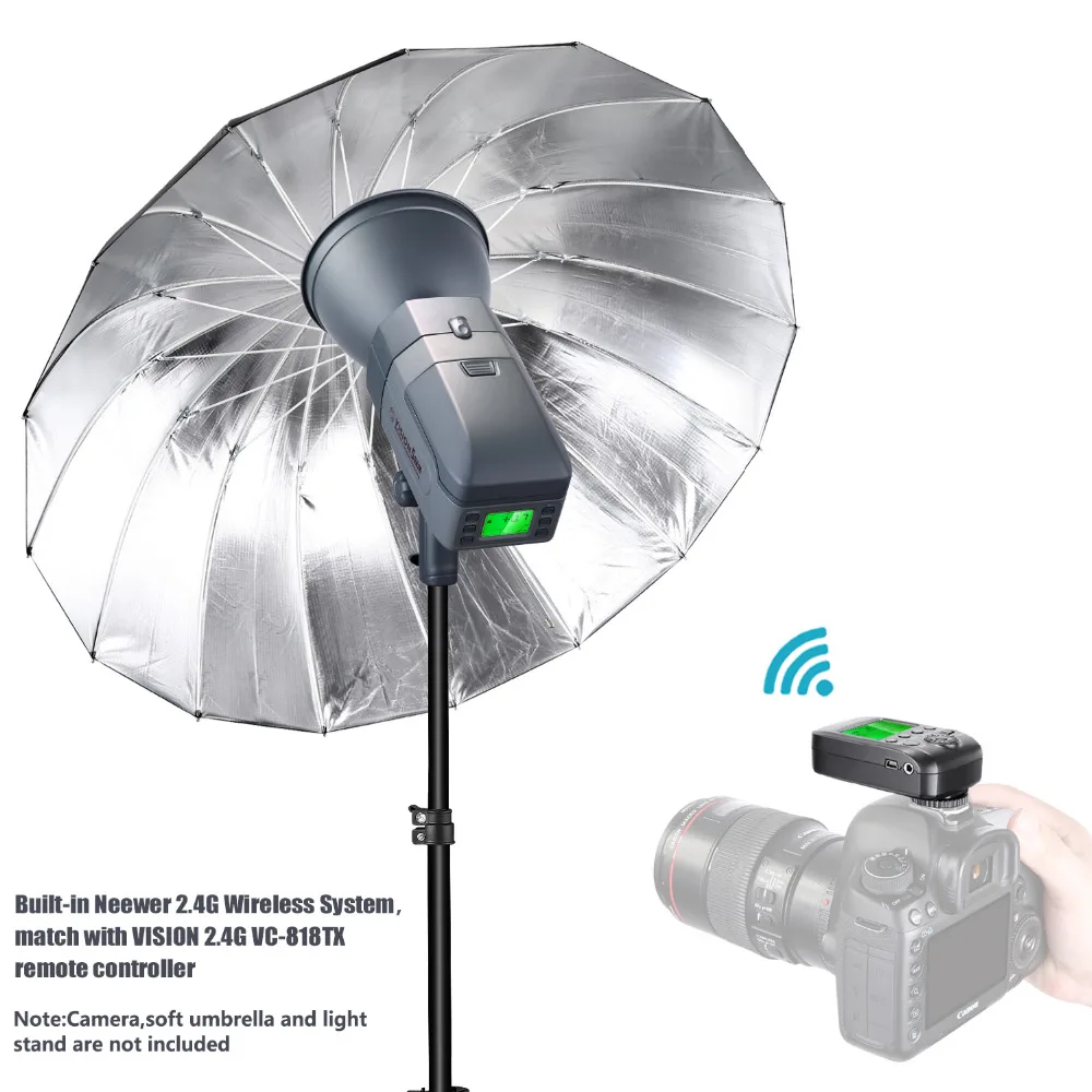 Neewer Vision5 400 Вт ttl 2,4G HSS студийная вспышка стробоскоп литиевая батарея(до 500 вспышек полной мощности) Немецкий инженерный Bowens