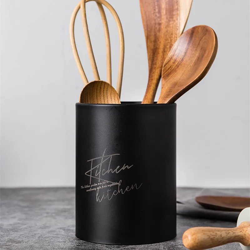 

Nordic Style Stainless Steel Chopsticks Containers Creative Letter Prints Kitchen Utensils Holders Multi-Use Storage Box