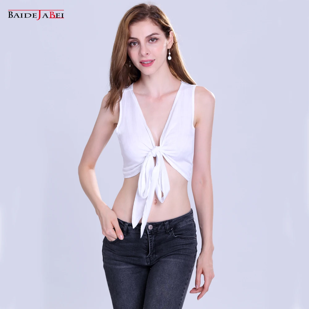 2017 lady Summer vest Women Tank Tops V neck Sleeveless Front Short