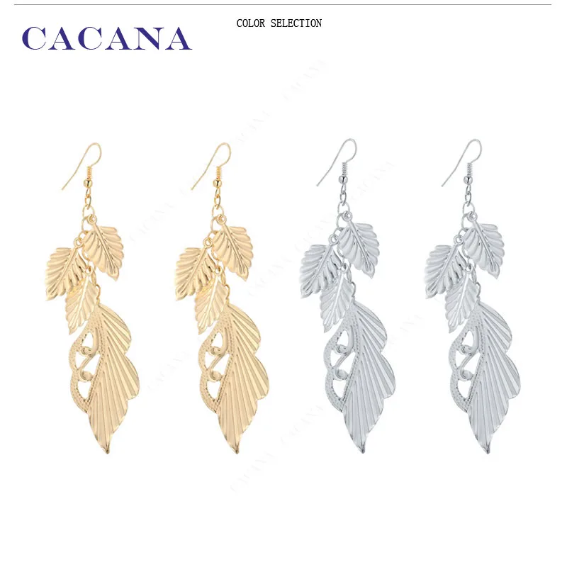 CACANA Dangle Long Earrings With Lovely Leaves Top Quality For Women Bijouterie Hot Sale No.A15 A16