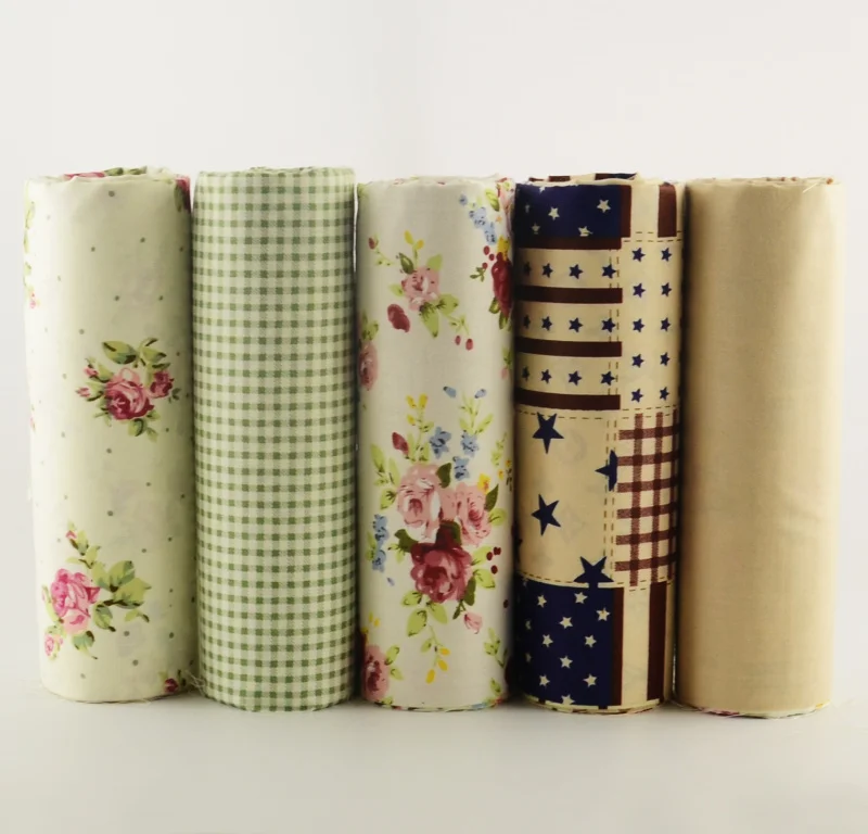 

Teramila Cotton Fabric 5 pcs 40cmx50cm For Bedding Fat Quarter Quilting Patchwork Tissue Doll Cloth Kids sewing Textile