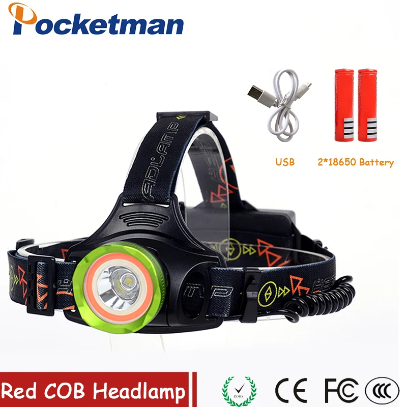 

Pocketman Led Headlamp Aluminum 5000LM XM-L2+Red COB Headlight Head Lamp lighting Light Flashlight Torch Lantern Fishing