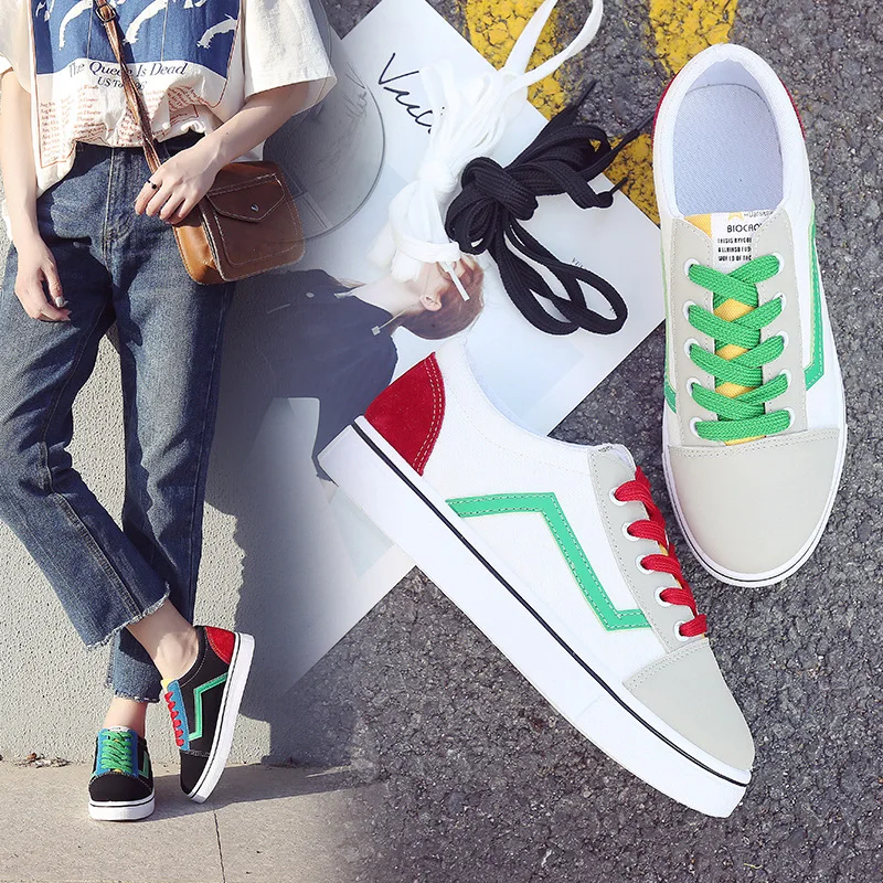 

Hot Selling Fashion Shoes Woman Casual Sneakers Comfortable Platform Canvas Shoes For Female tenis feminino Sneakers S1847