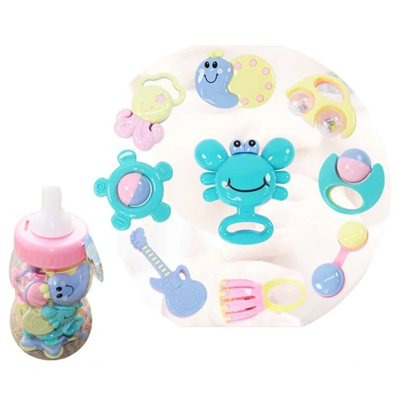 Bell Toys Infant Teether Rattle Baby Bottle Tooth Large Rubber 0 1 Year Oldin Baby Rattles