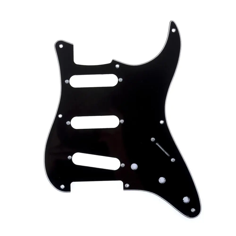 3Ply Black Musiclily Pro 8-отверстие 50s 57 Винтаж Стиль Страт накладка на гитару SSS Для Американский Gibson, 3Ply черный - Цвет: 3Ply Black