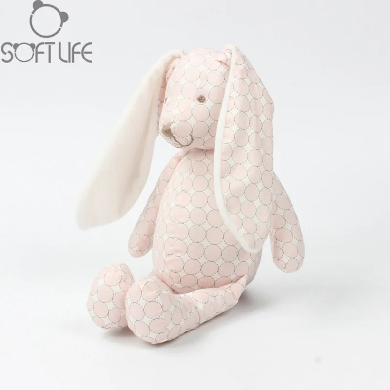 30CM Lovely Rabbit Plush Dolls Toy Long Ear Bunnies Kids Stuffed Animals Soft Toys Pink Blue Bunny Fluffy Hare Cushion juguetes  (1)