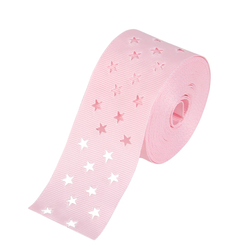 

New 38mm Plain Hole Star Printed Grosgrain Ribbon, DIY Handmade Materials, Wedding Gift Wrap Gift Giving,5Yc6991