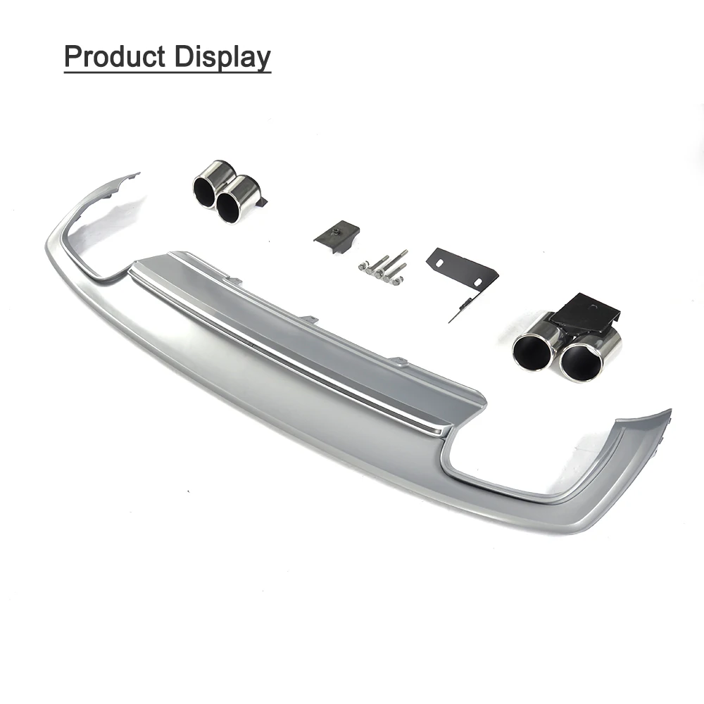 PP заднего диффузора для губ с глушитель советы для Audi A4 B8.5 Sline S4 седан 4 двери не A4 RS4 2013