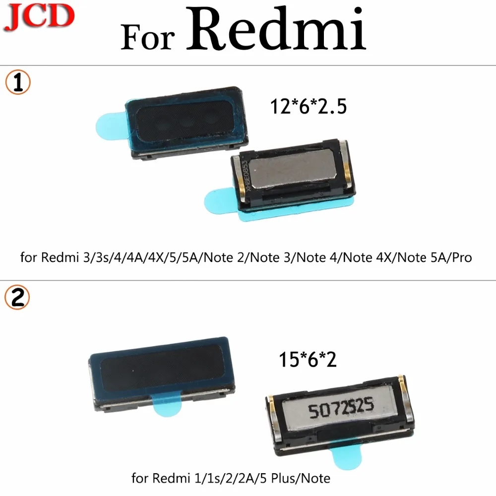

JCD For Xiaomi for Redmi 3 3s 4 4A 4X 5 5A Earpiece Speaker Sound Earphone Ear Piece Replacement for Redmi Note 2 3 4 4X Note 5