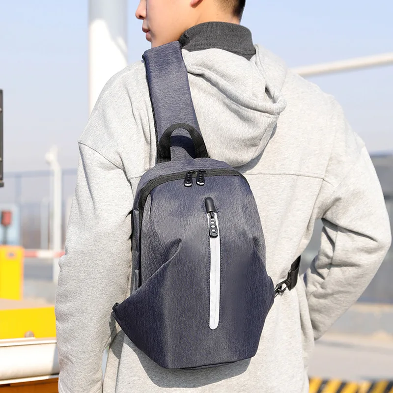 Мужская сумка через плечо с usb зарядкой, модная школьная сумка через плечо, диагональная посылка, дорожная сумка-мессенджер для мужчин