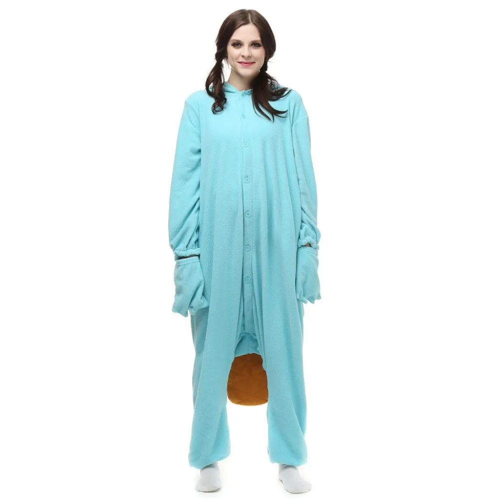 Adult Onesies Kigurumi Pajamas Animal Cosplay Costumes Sleepwear platypus S-XL Perry the Platypus mens tall pajama pants