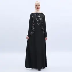 Роскошные мусульманские блестки abaya платье с кисточками шифон кардиган-кимоно длинные халаты Jubah Ближний Восток Eid Рамадан исламский