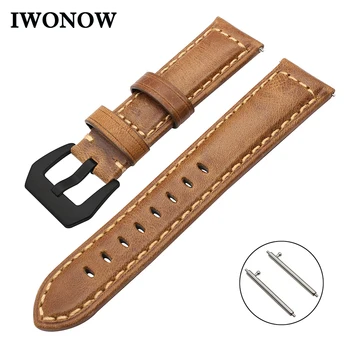 

Italy Genuine Oil Leather Watchband for Samsung Gear S3 Classic Frontier Sports Quick Release Watch Band Steel Clasp Wrist Strap