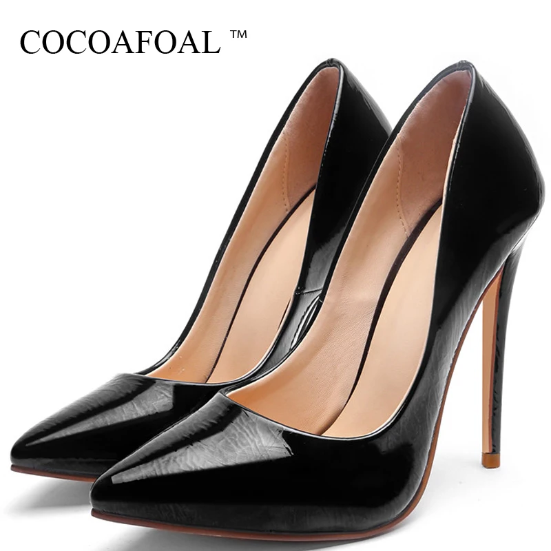

COCOAFOAL Stiletto Women's Pumps High Heels Shoes Wedding Party Woman Shoes Green Black Plus Size 33 43 Pointed Toe Sexy Pumps
