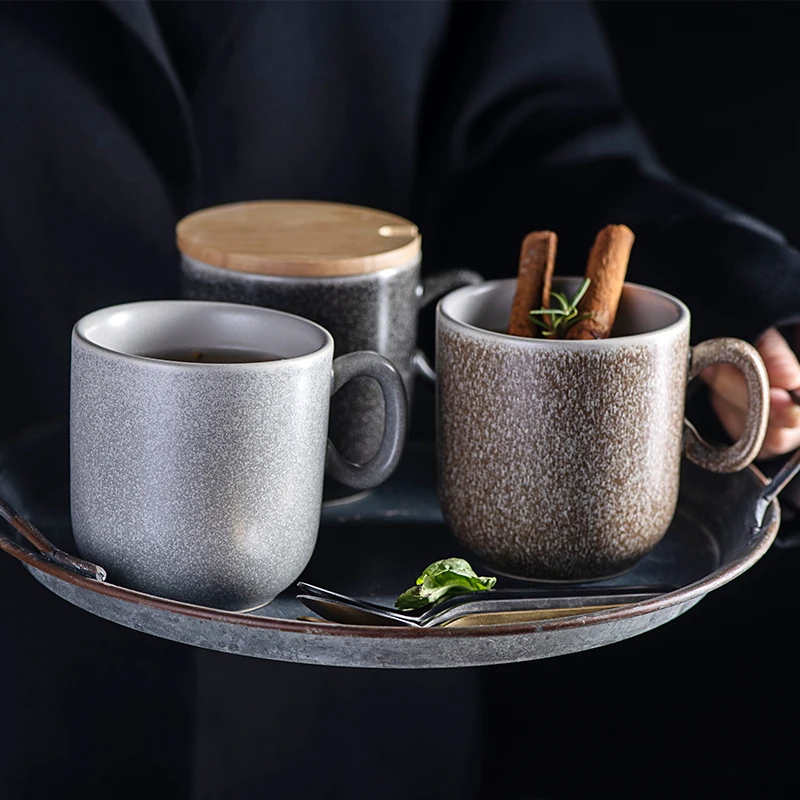 

NIMITIME European Style Ceramic Coffee Cup Mug Tea Cup Household Big Breakfast Cup Tableware