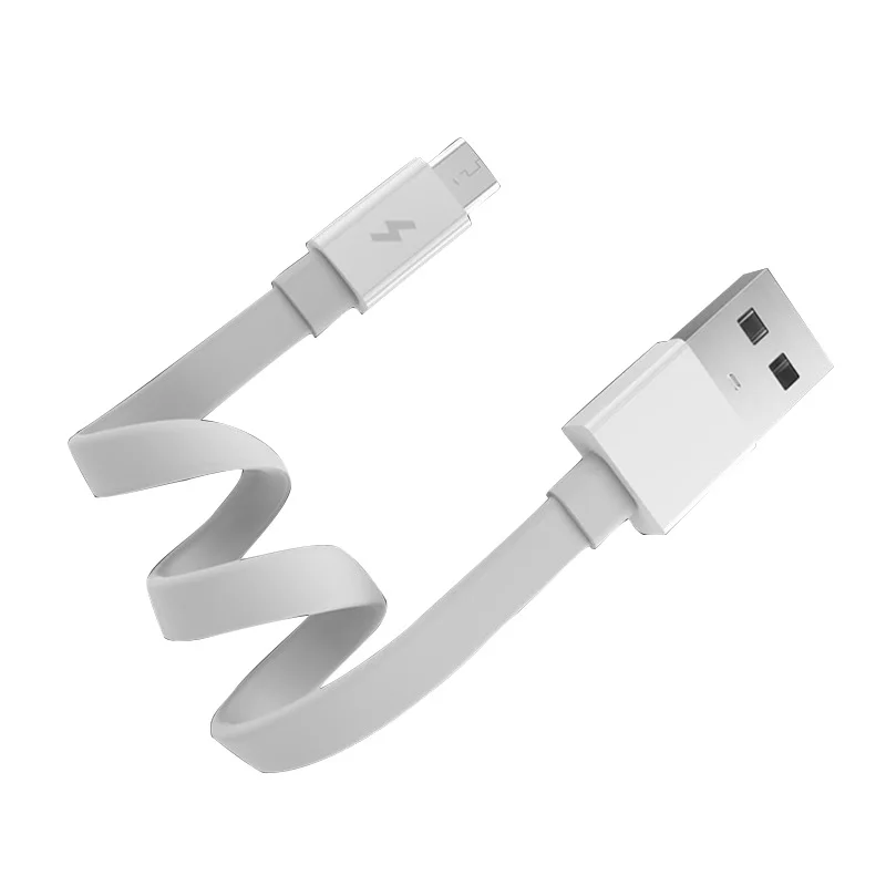 Xiaomi power bank кабель 32 см Micro USB кабель передачи данных для быстрой зарядки power bank короткий кабель для Redmi Note 4 5 для samsung для huawei - Цвет: Белый