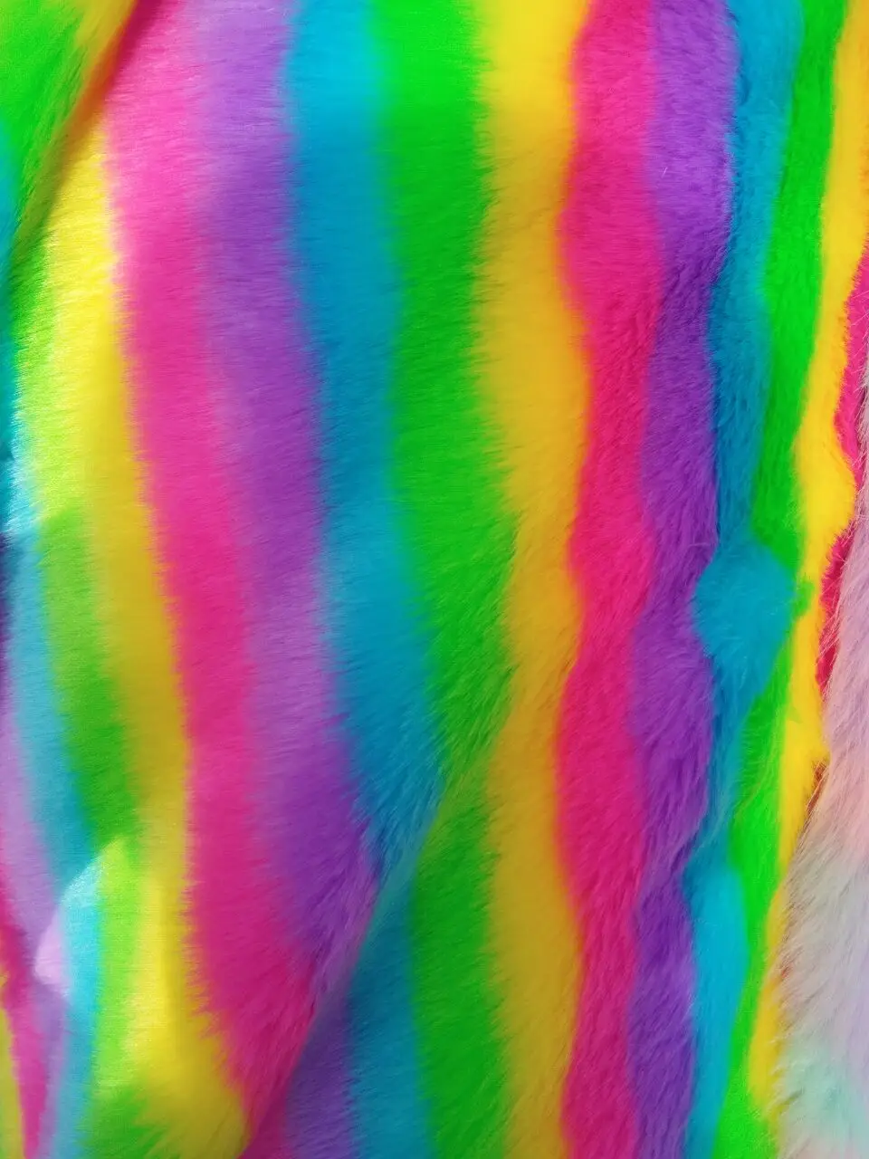 Высококачественная разноцветная Радужная ткань из искусственного меха для одежды, жаккардовая ткань из искусственного лисьего меха, полметра, 0,5 метра - Цвет: 4