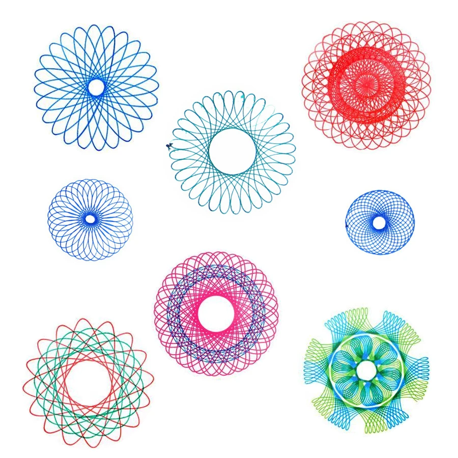 22PCS Accessories creative drawing toys spiral designs educational toys kids BH 