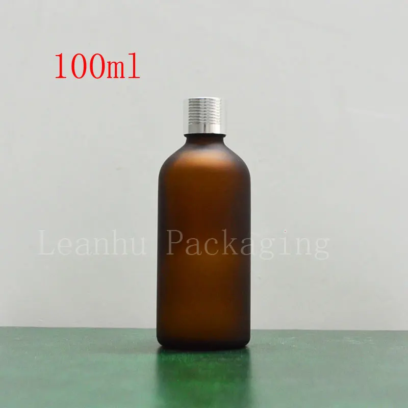wholesale,10pcs/lot ,Brown frosted 100ml oil bottles with a screw cap