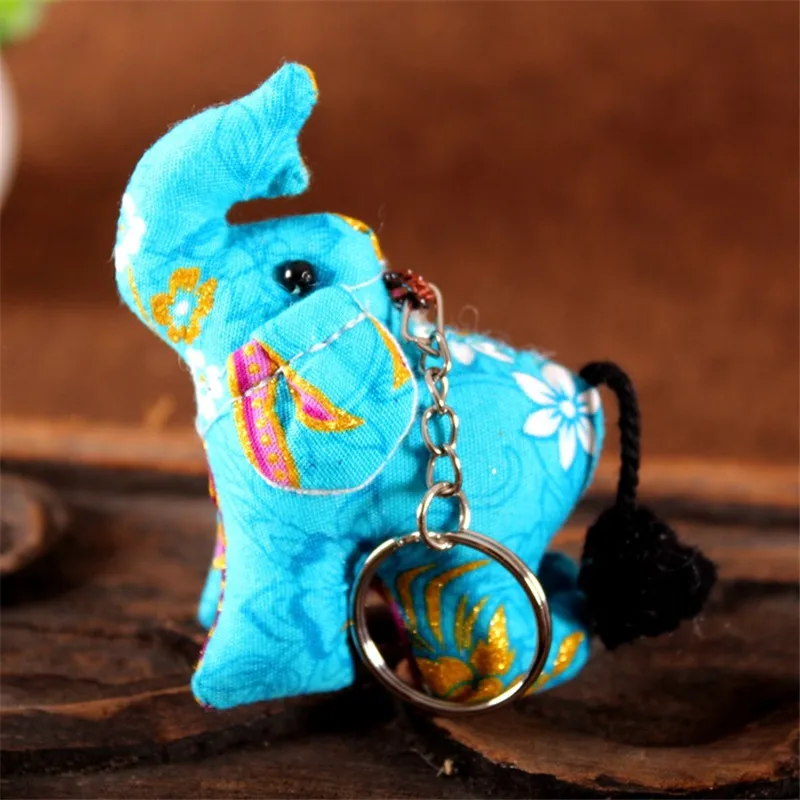 

10pcs/lot key chain bohemian keychain bag charm keyholder beach ethnic jewelry keyring women Metal Elephant Key Chain Key Rings