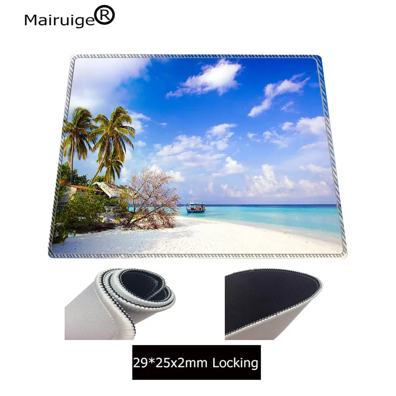  Mairuige 900*400*3MM Beach Palm Scenery Large gaming Speed Mousepad mouse pad L XL XXL Lock the edg