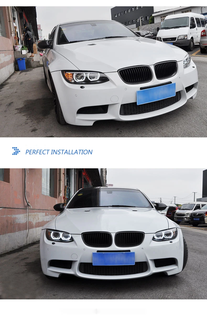 Набор для автостайлинга для BMW M3 328i 335i 330i E92 E93 2006-2012 светодиодный фары, светодиодные фары H7 D2H HID Ангел глаз биксеноновые фары