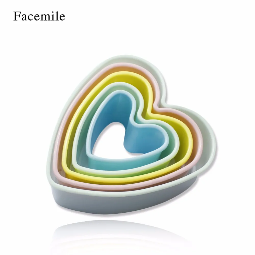 

5PCS/SET Heart Shape Cookie Cutter Sugarcraft Cake Decorating Cake Baking Pastry Cutter Mould Tool Baking Tools 52093 Gift
