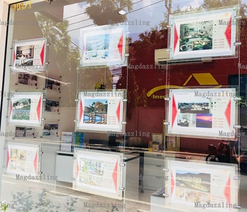 

10PCS Double Sided A4 Acrylic Poster Frame LED Window Display Light Pocket for Real Estate,Properties Agent,Shopping Center