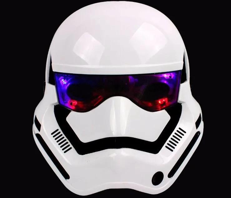 2pcs/lot Halloween Party Cosplay LED Stormtrooper Darth Vader Masks Star Wars Costume Masquerade