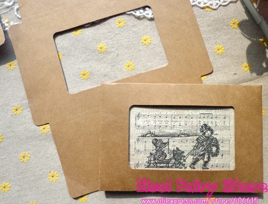 Шт. 50 шт. крафт-чехол для открытки Greenting card Cover DIY крафт-бумага фоторамка