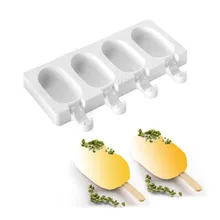 4 сетки силиконовая форма для мороженого Форма для мороженого DIY мусс форма для помадки на торт домашняя кухня морозильная камера летняя Мороженица