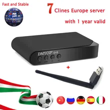 1 Year Europe 7 Clines Server for Spain Italy Germany Poland Portugal Satellite TV Receiver D1S DVB-S2 Receptor Full 1080p HD