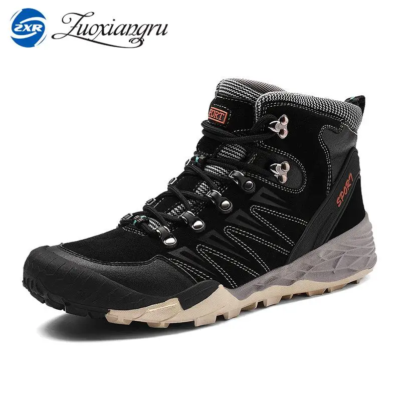 

Zuoxiangru New Men Hiking Boots Professional Mountaineering Shoes Waterproof Climbing Boots Outdoor Shoes for Man