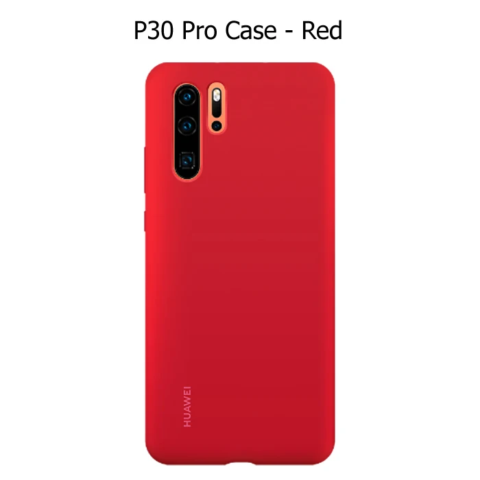 huawei P30 P30 Pro Чехол huawei официальный жидкий силиконовый защитный чехол из микрофибры односторонний huawei P 30 P 30Pro чехол - Цвет: P30 Pro case red