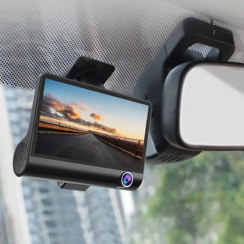 

Car Dash Camera High Definition Video Recorder Carcorder With Night Vision 4 inches 3-lens