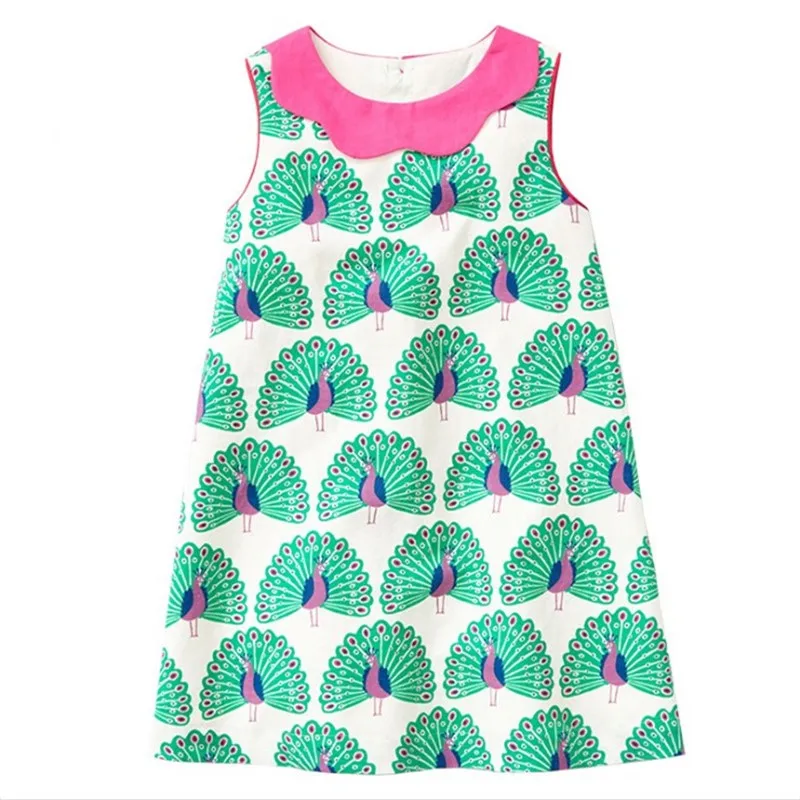 

Girl Dress 2019 New Summer Kids Clothes Children Clothing Brand Flowers Print Sleeveless Baby Girl Dress Party Princess Dress