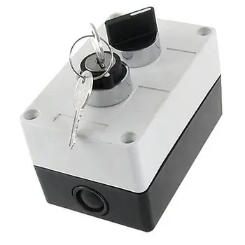 

NO Normally Open 2 Position Key Lock Rotary Selector Select Switch Station Box