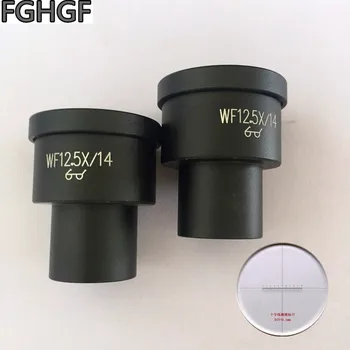 

FGHGF WF12.5X Scale Eyepiece Microscope Eyepiece 12.5 Times 23.2mm Interface Tick Mark DIV-0.1mm Microscopic Measurement Lens