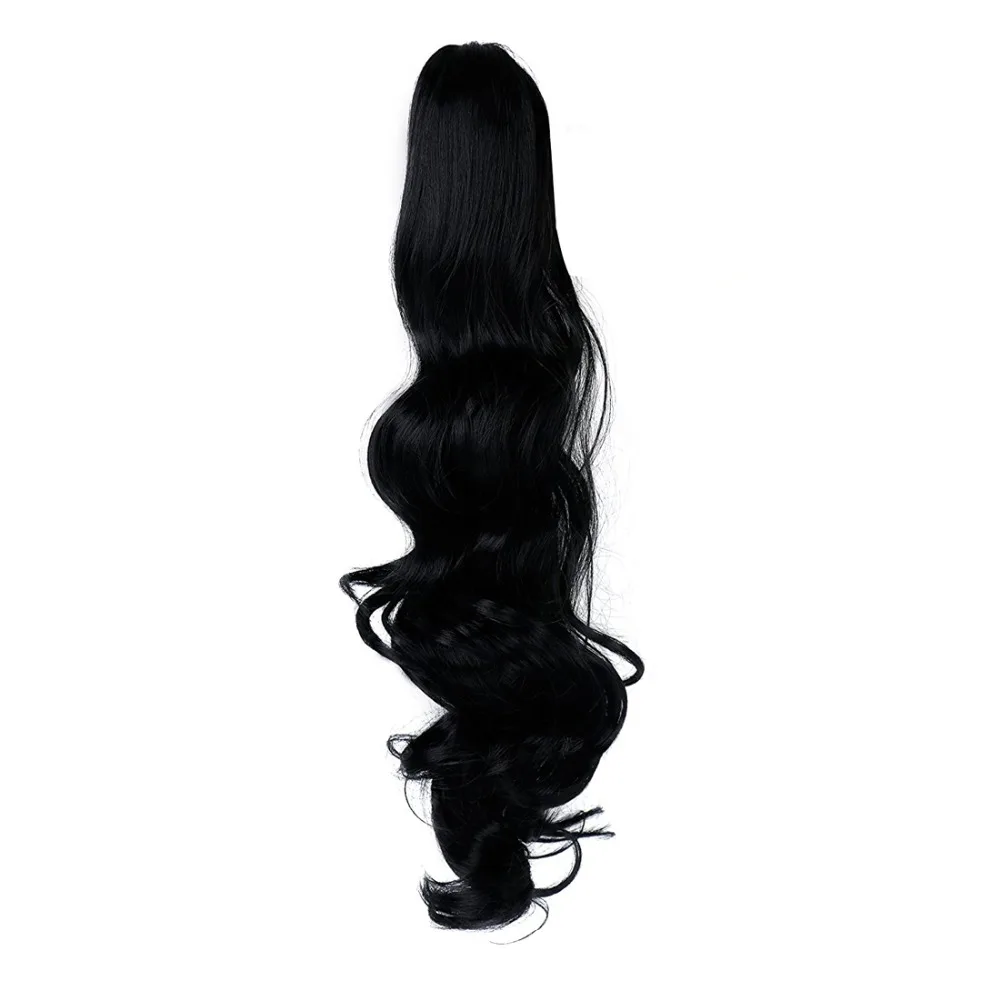 BESTUNG 20 дюймов синтетический длинный кудрявый Волнистый зажим для наращивания волос шнурок конский хвост наращивание Синтетический зажим для волос