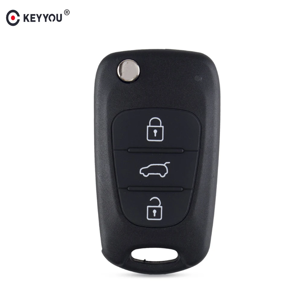 

KEYYOU New Replacement Remote Key Shell For Hyundai Accent Avante I30 IX35 3 Buttons Flip Folding Fob Car Key Case Blank Cover